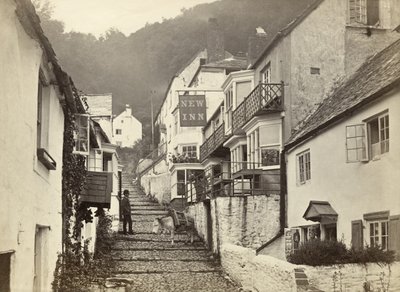 Clovelly, Torridge, Devon, Velká Británie (černobílá fotografie) od Unbekannter Künstler