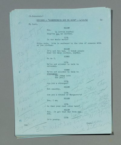 Sbírka volně revidovaných listů scénáře z posledního a nedokončeného filmu Marilyn Monroe, 
