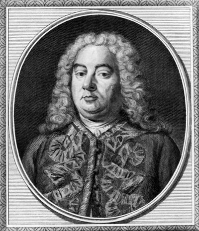 Skladatel George Handel, Londýn, cca 1750 (černobílá fotografie) od Unbekannt