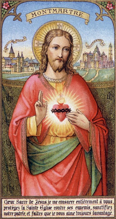 Zasvěcení lidského rodu u Sacre Coeur na Montmartru od Unbekannter Künstler