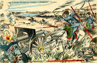 Kozácký útok u Gumbinnen, 20. srpna 1914. od Unbekannter Künstler