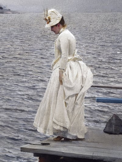 Detail: Letní prázdniny (1886, akvarel na papíře). Stockholm, soukromá sbírka. Anders Zorn (1860-1920) od Unbekannter Künstler