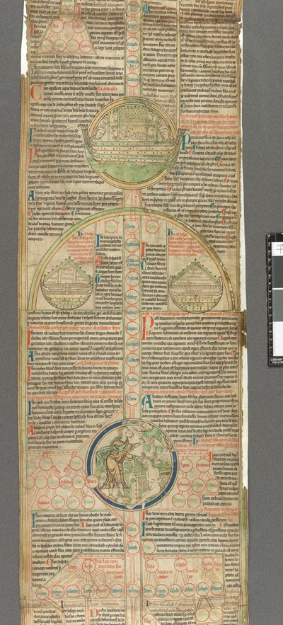 Detail rondelu od Petra z Poitiers, Compendium historiae in genealogia Christi (Pergamen) od Unbekannter Künstler