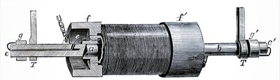 Diagram zobrazující elektromagnet. od Unbekannt