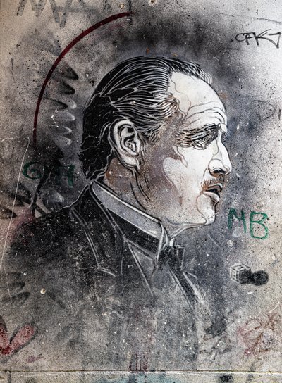 Don Corleone hraje Marlon Brando od C215 Viuccaria Market od Benjamin Baud