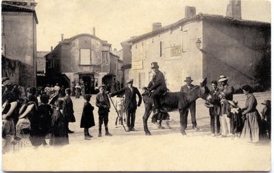 Oslí věž kolem roku 1900, Carcassonne (pohlednice) od Unbekannter Künstler