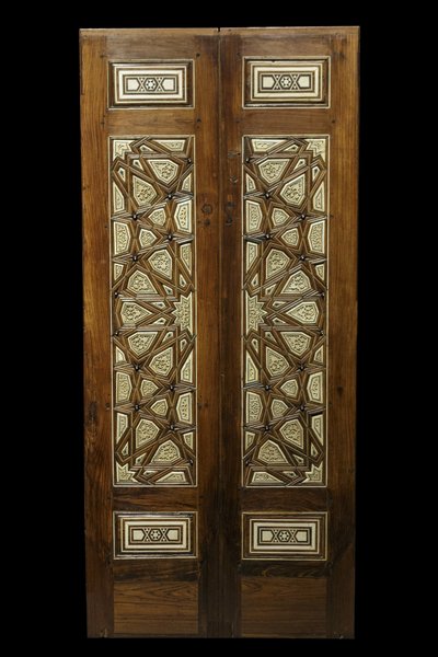 Dveře s dekorem hvězdy. Egypt, Káhira, cca 1380-1420. Palisandr, jujubier, eben, slonovina. muzeum Louvre od William M. Timlin