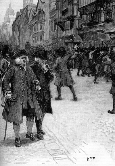 Doktor Samuel Johnson sleduje Gordonovy nepokoje od Unbekannter Künstler