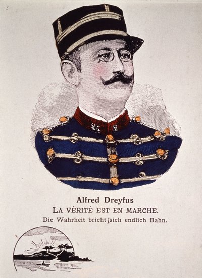 Dreyfusova aféra : pravda běží, počátek 20. století (rytina) od Unbekannter Künstler