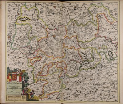 Ducatus Brunsuicensis episcopatus Hildesiensis principatus Halberstadiensis tabula od Unbekannter Künstler