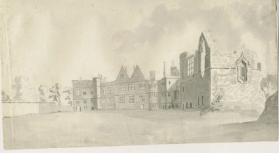 Dudley Castle – The Keep: sépiová kresba, nd [c 1790] od Unbekannt
