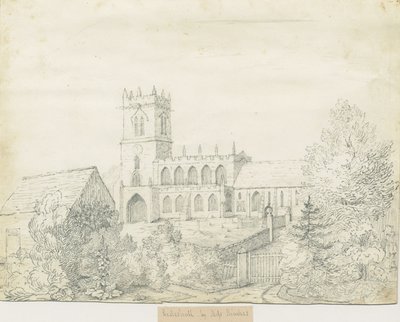 Kostel Eccleshall: kresba tužkou, 6. května 1825 od Unbekannt