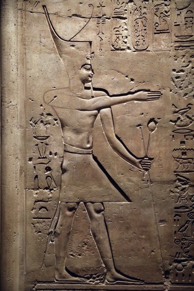 Egypt, Medamud, dveře chrámu Montu, Detail, 221-205 př. od Unbekannter Künstler