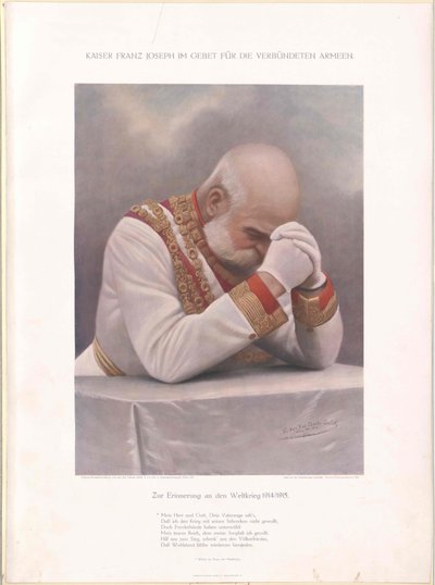 Rakouský císař František Josef I. od Unbekannter Künstler