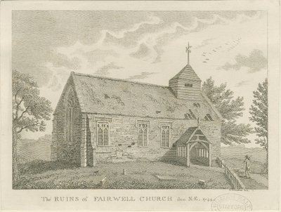 Farewell Church: rytina, 1744 od Unbekannt