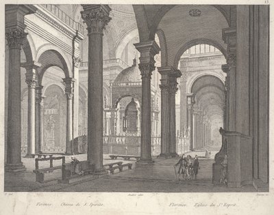 Florencie: Kostel svatého Ducha (Florence. Church of S. Spirito) od Unbekannter Künstler