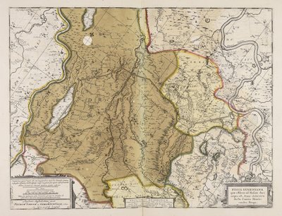 Fossa Eugeniana quae a Rheno ad Mosam duci coepta est anno MDCXXVII ductu comitis Henrici vanden Berge od Unbekannter Künstler