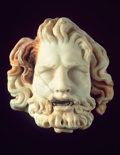 Fontána v podobě hlavy Oceanus, Pompeje (mramor) od Unbekannt