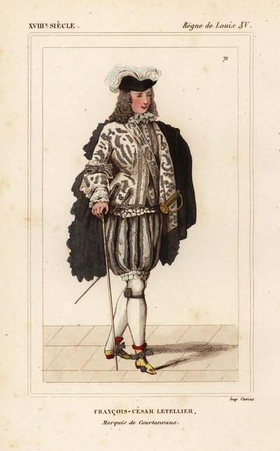 Francois-Cesar Letellier, markýz de Courtanvaux, vědec a voják, člen Akademie věd. od Unbekannter Künstler