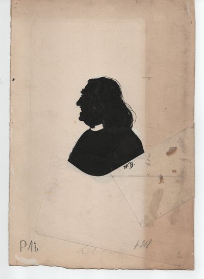 Franz Liszt (1811-1886) (asi 1850, silueta) od Unbekannter Künstler