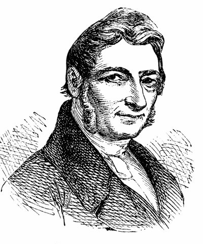 Franz Xaver Gabelsberger (1789-1849), vynálezce těsnopisu. od Unbekannter Künstler