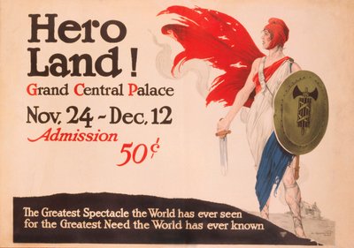 Francouzský Hero Land Plakát, New York, New York od Unbekannt