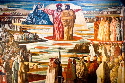 Freska v římskokatolické bazilice Zvěstování, Nazaret, Galilea, Izrael. (fotografie) od Unbekannt