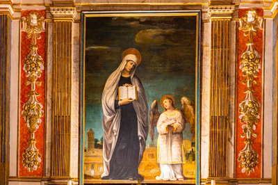 Fresky s biblickými motivy, Monte Oliveto Maggiore Abbey, poblíž Buonconvento, Toskánsko, Itálie, Evropa od Unbekannter Künstler