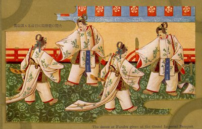 Tanec fuzoku na Velkém císařském banketu, Japonsko od Unbekannter Künstler