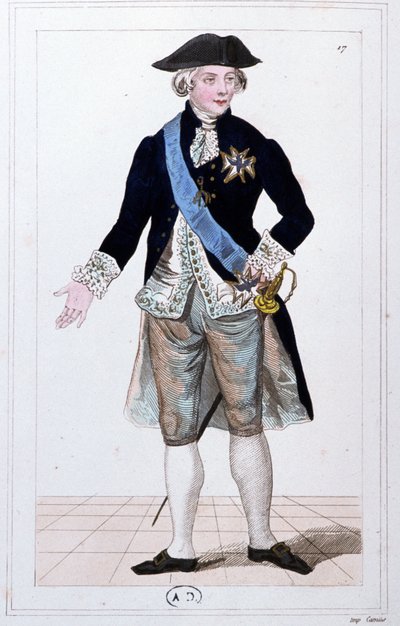 Generál Lafayette, velitel národní gardy, kolem roku 1810 (rytina) od Unbekannter Künstler