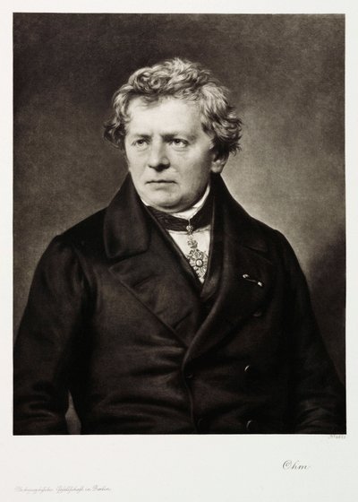 Georg Simon Ohm, německý fyzik, c 1840 od Unbekannt