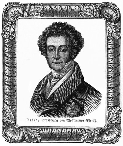 Georges de Mecklembourg Strelitz (1779-1860) - Jiří, velkovévoda meklenbursko-střelický, ilustrace z: " Das Pfennig Magazin " , č. 223, 8. července 1837 od Unbekannter Künstler
