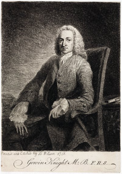 Gowin Knight, vědec, c 1751 od Unbekannt