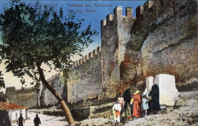 Řecko, Thessaloniki (nebo Thessaloniki): Pozůstatky zdí - Pohlednice 1914-1918 od Unbekannt