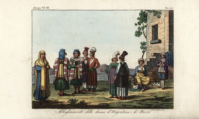 Řecký a italský ženský kostým od Unbekannt