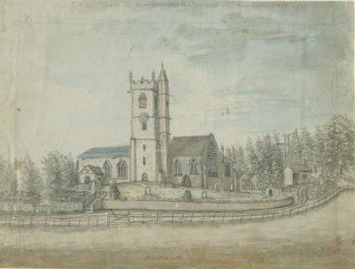Handsworth Church: malba vodovými barvami, 1769 od Unbekannt