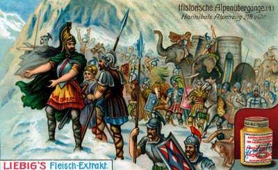 Hannibalův přechod Alp od Unbekannter Künstler