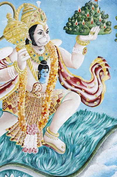 Hanuman opičí bůh. Pashupatinah, Káthmándú, Nepál od Unbekannt