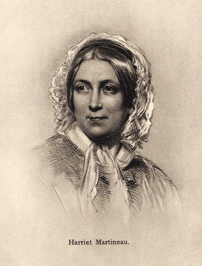 Harriet Martineau - portrét od Unbekannter Künstler