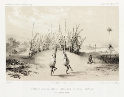 Chrám čelenky indiánů Carajas, Brazílie, c 1843-1847 od Unbekannt
