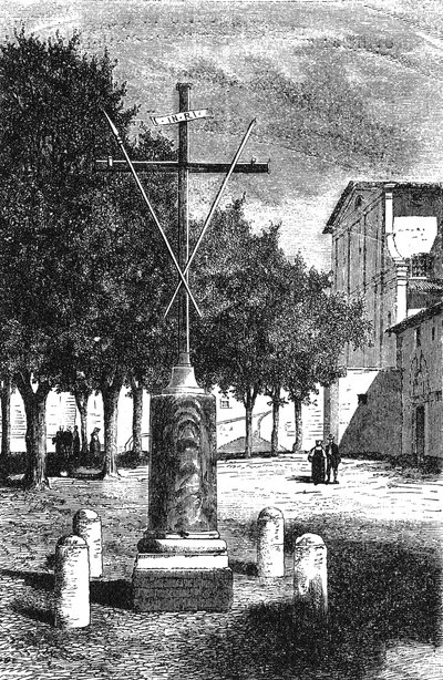 Dějiny starověkého Říma. Řád menších bratří kapucínů nad náměstím Barberini v Římě Kristův kříž od Unbekannt