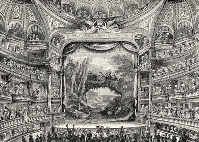 Teatterin historia: Variétés Amusantes -teatteri Pariisissa (nykyisin Théâtre-Francais) od Unbekannter Künstler