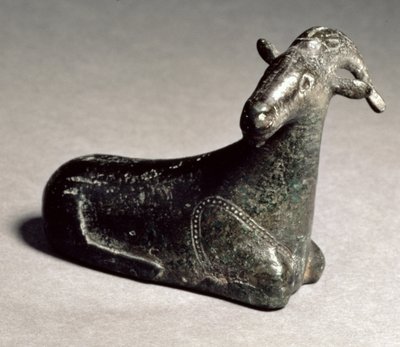 Dutá figurka kozy, východní řečtina, archaické období, cca 550 př. n. l. (bronz plněný olovem) od Unbekannt