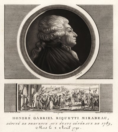 Honore Gabriel Riquetti, hrabě z Mirabeau od Unbekannt