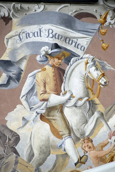 Jezdec na koni, Fresco, Baviere, Německo. od Unbekannter Künstler