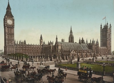 Houses of Parliament, Londýn, cca 1890-1900 (fotochromanický tisk) od Unbekannt