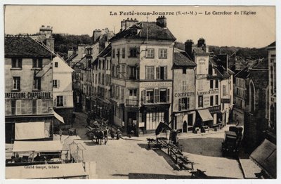 Ile de France, Seine et Marne (77), Ferte-sous-Jouarre (Ferte-sous-Jouarre): křižovatka Církve - Pohlednice konec 19.-začátek 20. stol. od Unknown