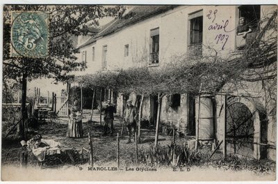 Ile de France, Val de Marne (94), Marolles en Brie (Marolles-en-Brie): Les Glycines - Pohlednice z roku 1907 od Unknown