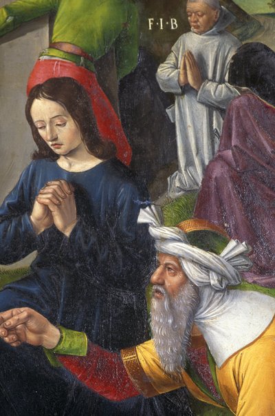 Indre et Loire N* 176 - Chateau de Loches - Detail oltářního obrazu ukřižování - Škola Jeana Fouqueta - 1485 - od Unbekannt