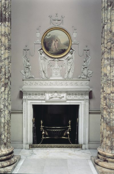 Interiér Marble Hall, Kedleston Hall, Derbyshire (foto) od Unbekannt